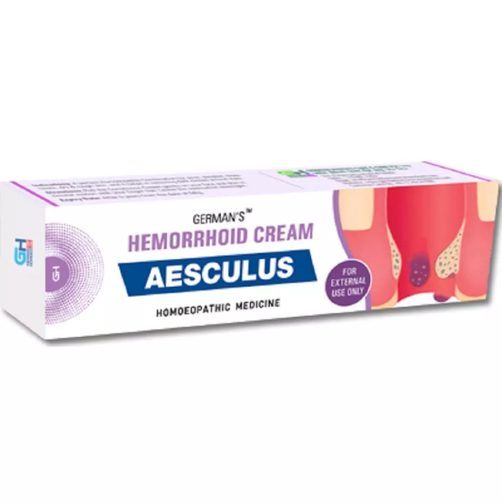 Buy Homeopathy Medicine German Homeo Care & Cure Aesculus Hemorrhoid Cream. Uses - Highly effective in blind, bleeding piles, fissures, cracks at anal opening.. Price (Rs. 46) ✔Free Shipping ✔CoD
