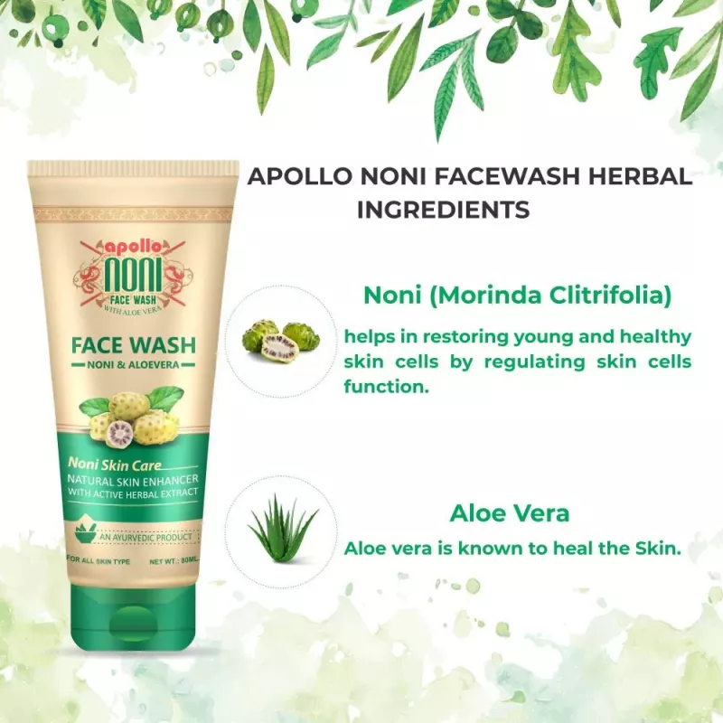 Buy Apollo Noni Facewash with Aloevera Online - 10% Off! | Healthmug
