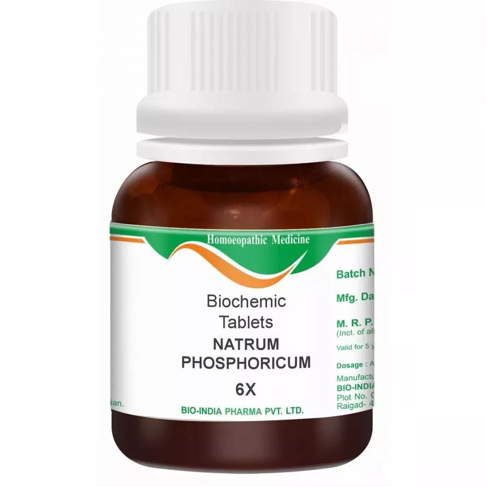 Buy Bio India Natrum Phosphoricum Biochemic Tablets Online - 19% Off