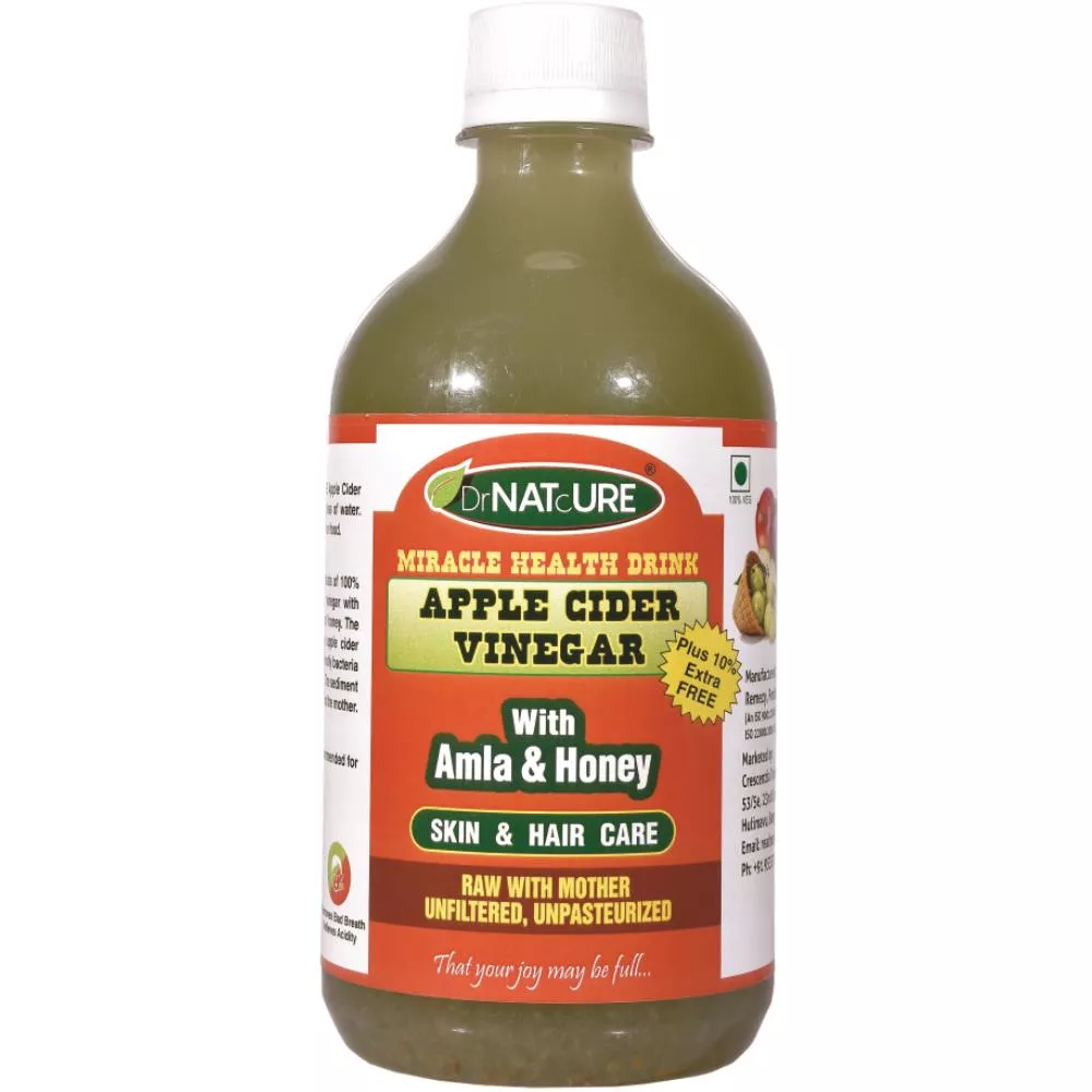 DrNATcURE Apple Cider Vinegar Juice Blended With Amla Juice, Honey (500ml) Buy on Healthmug