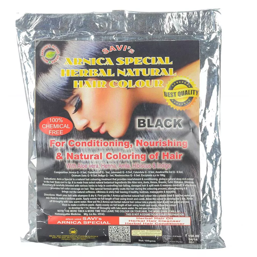Buy BHP Arnica Special Herbal Natural Hair Colour (Black) Online - 15% Off!  