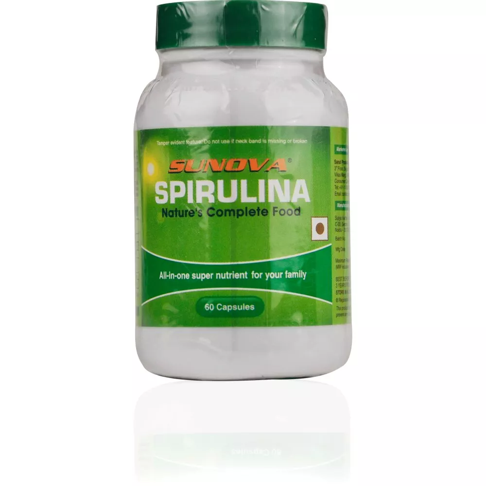 Sunova Spirulina Capsules (60caps) Buy on Healthmug