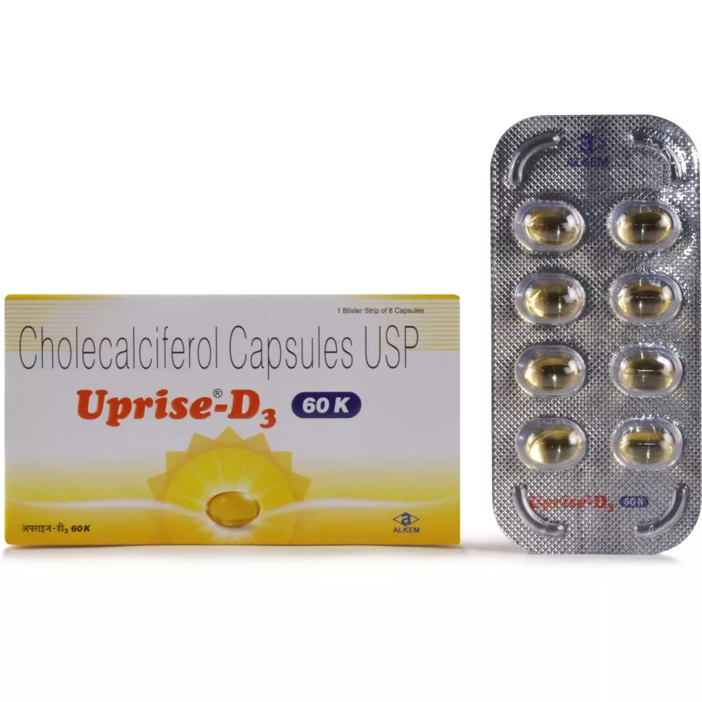 Uprise D3 Soft Gelatin Capsule (60K) (8caps) | Buy On Healthmug