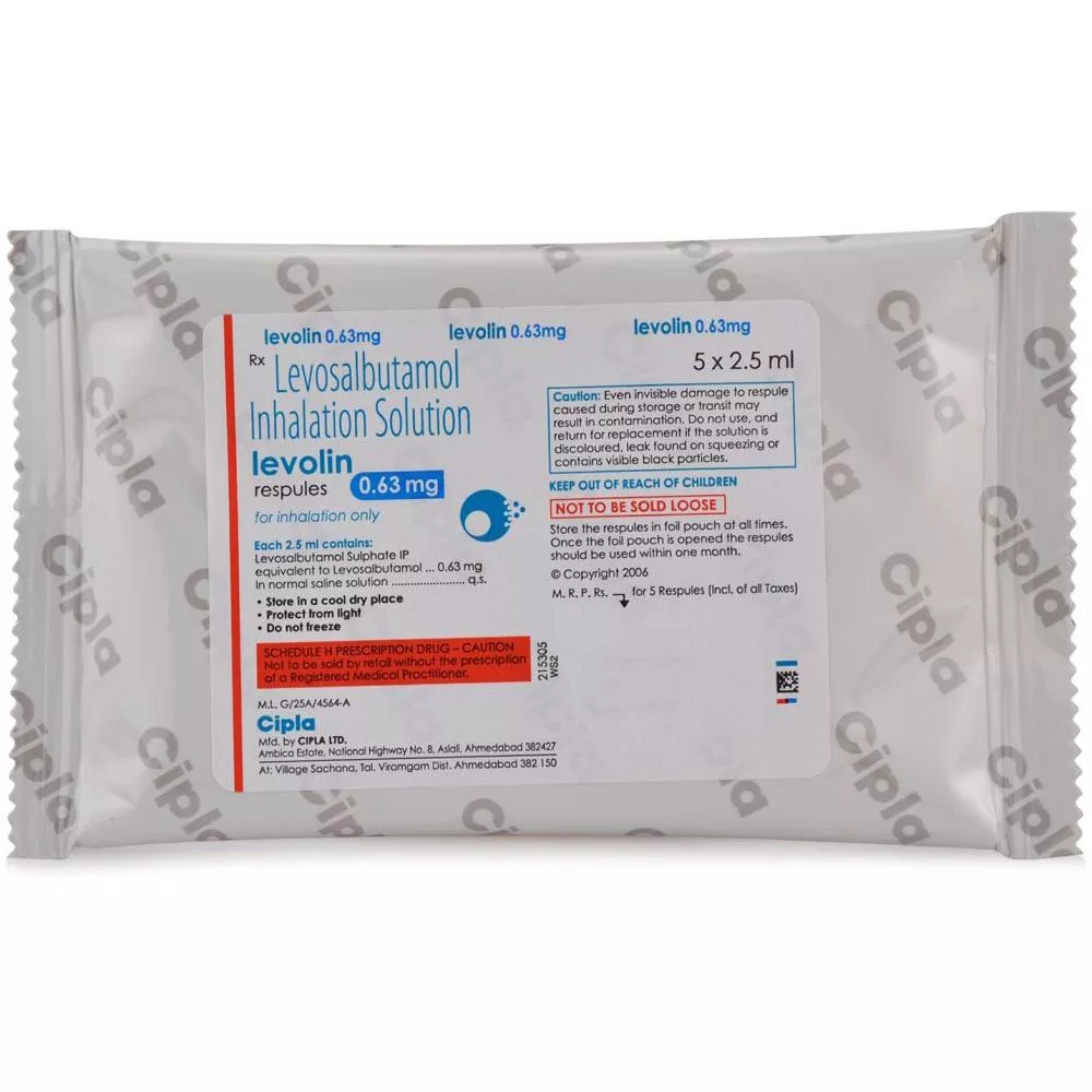 Levolin Respules (0.63mg) (5pcs) Buy on Healthmug