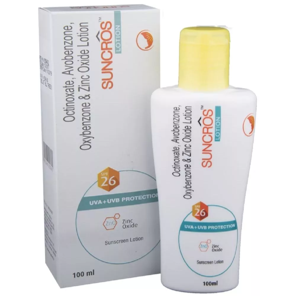 Buy Sun Pharma Suncros Sunscreen Lotion SPF 26+ Online 5 Off