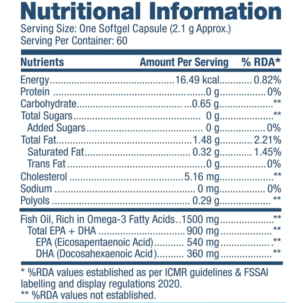 GNC Fish Oil (60Softgel)