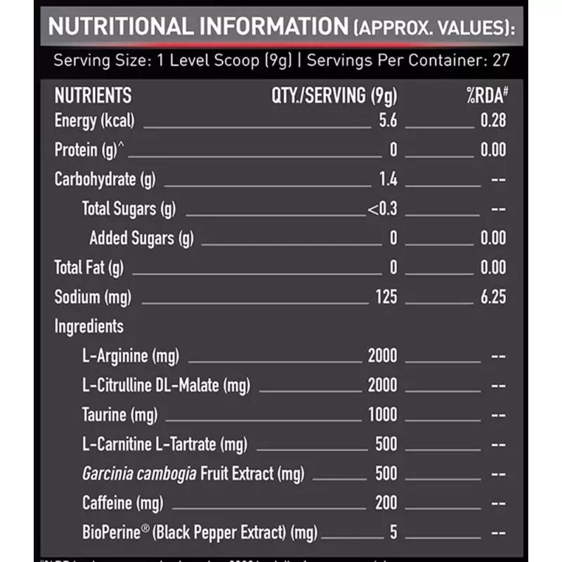 product specification