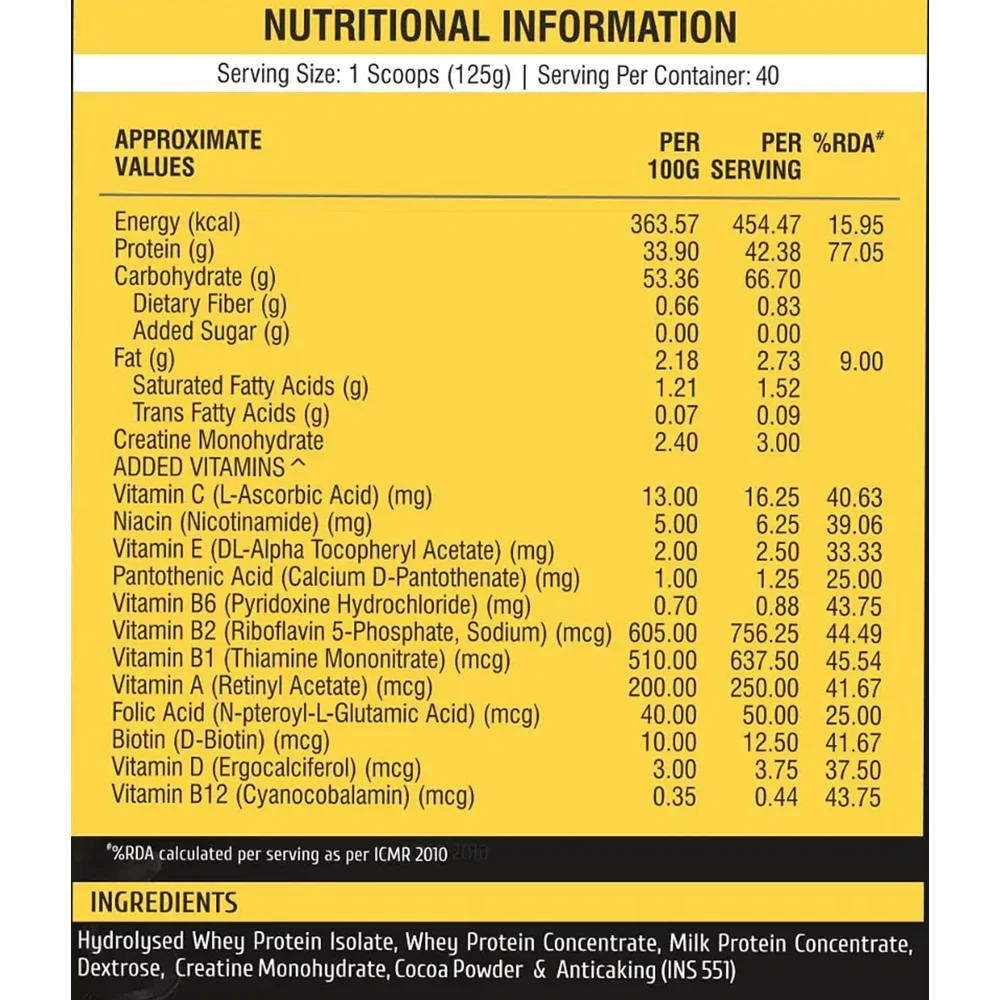 Healthfarm Hydro Gain Protein Powder Chocolate Gateau (5kg)