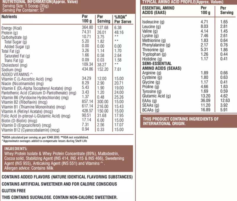 product specification