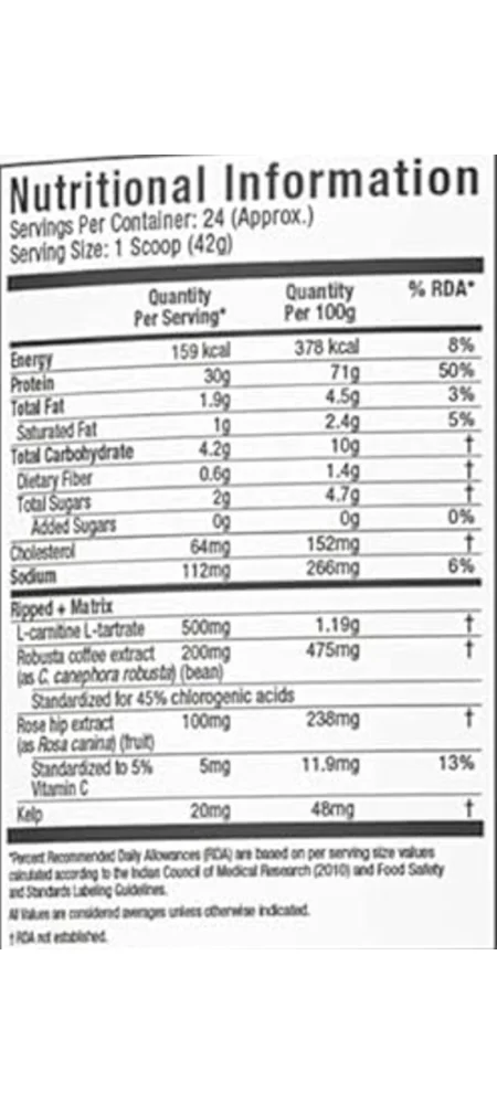 Muscletech Nitrotech Ripped French Vanilla (1kg)