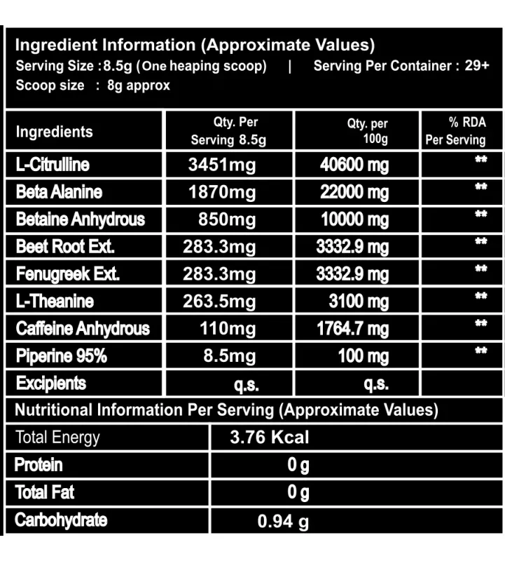 product specification