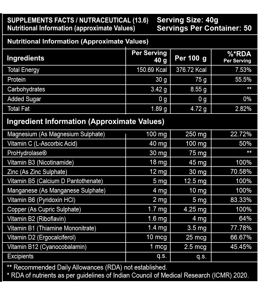 product specification