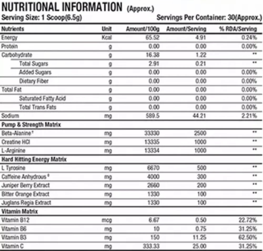 product specification