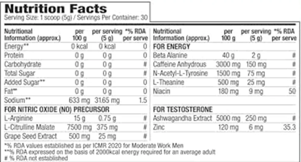 Labrada Super Charge Pre Workout Concentrate Cranberry (150g)