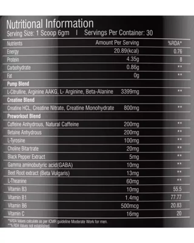 product specification