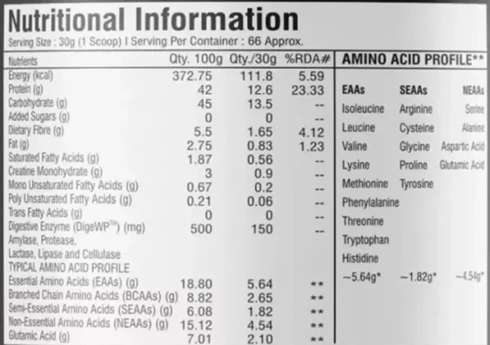 product specification