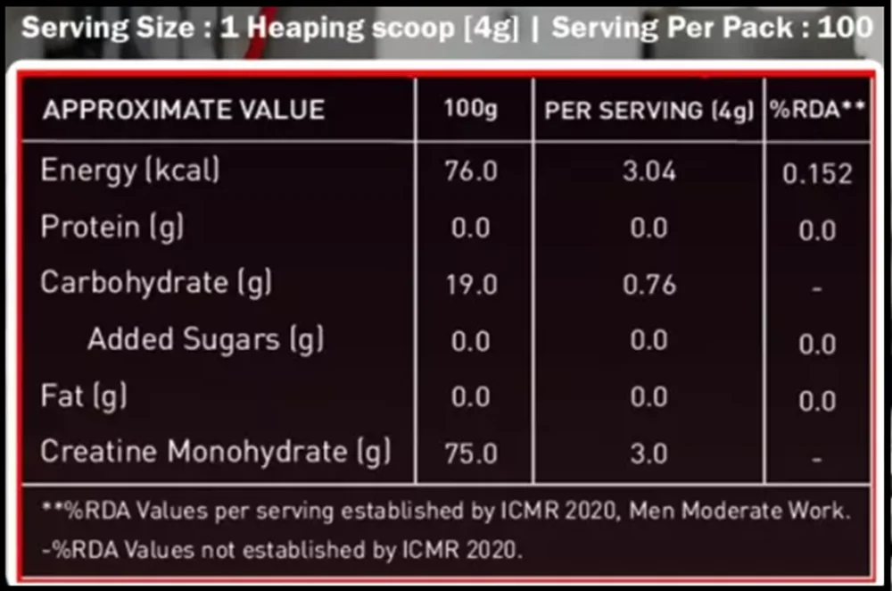 Nakpro Creatine Monohydrate Powder Blueberry (400g)